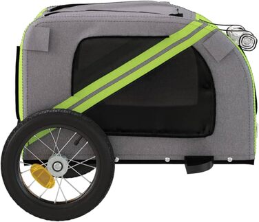 Кошик для велосипеда для собак, зелено-сірий, Oxford, вантажопідйомність 30 кг, Model 93871