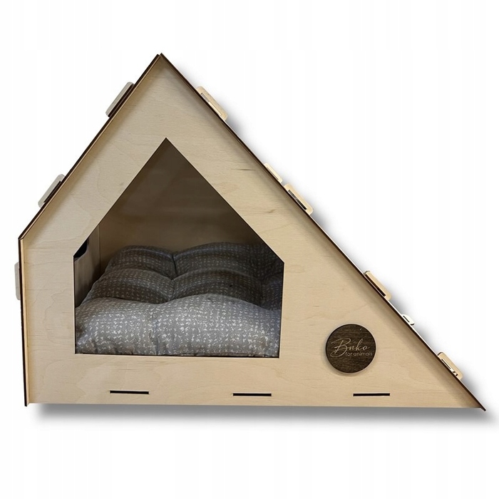 Дерев'яна будка-ліжечко, будиночок для кота або собаки