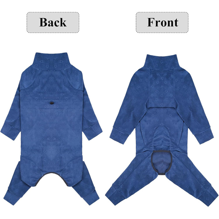 Теплий зимовий костюм для собак: флісовий пуловер з ніжками, халат, куртка для великих та середніх собак, 7XL, колір морський