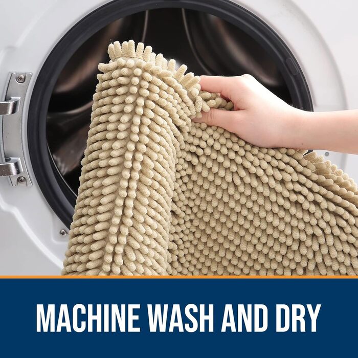 Набір килимків для собак OLANLY, 4 шт., 76,2 x 50,8 см, поглинають вологу та бруд, швидковисихаючі, неслизькі, пранні, з джерсі (Chenille), бежеві