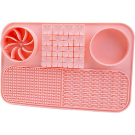 Килимок для собак - килимок-нюхалка для собак | Силіконовий килимок для годування собак з присоскою | Slow Feeder миска для собак (рожевий)