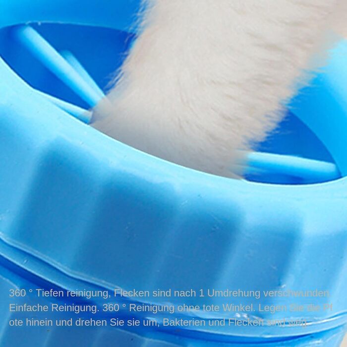 Автоматичний очисник лап для собак | Автоматичний очищувач лап PAW, портативний пристрій для догляду за котами, USB-пристрій для миття лап для брудних кігтів (блакитний)