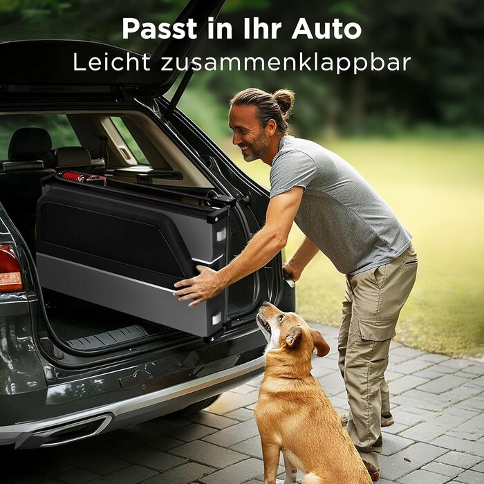 Фаркоп для велосипеда з собакою XL – Складаний фаркоп для велосипеда з собакою з рампою, амортизацією та з'єднувачем – Фаркоп для собак до 45 кг – Водонепроникний – Сумісний з електровелосипедами (Сірий)