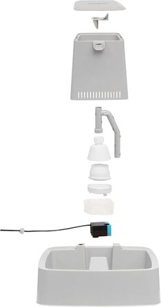 Автоматичний фонтан для води PetSafe Drinkwell 1,8 л, для котів і малих собак, з фільтром, легке очищення