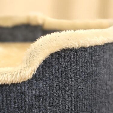 Двоповерховий будиночок для котів UBRAVOO - котяча печера для дому, іграшки-підвіски, прямокутний дизайн