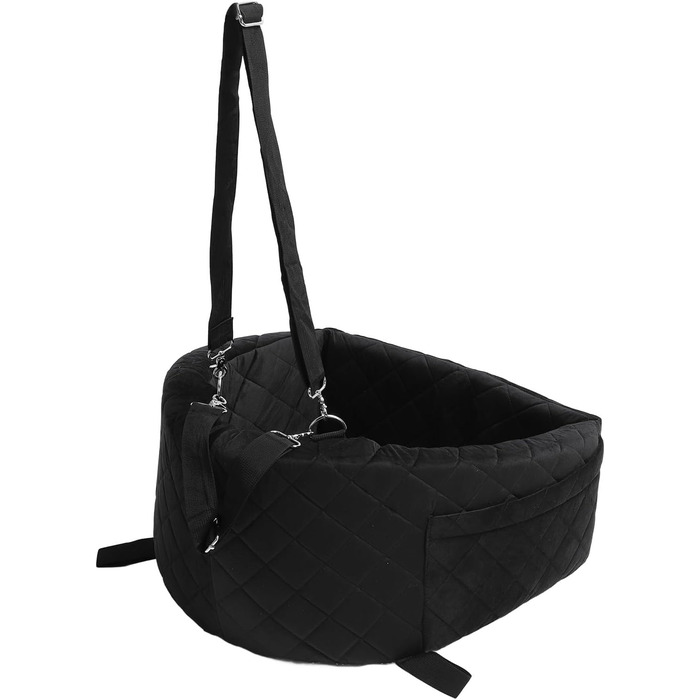 Автокрісло для собак Ejoyous - чорне, для собак до 15,9 кг, з пам'яті піною, знімний чохол