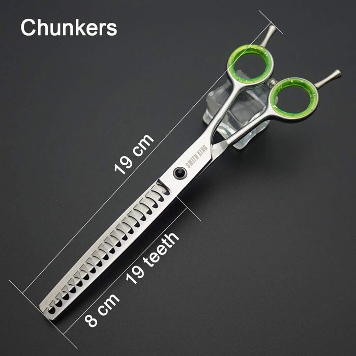 Професійний набір для стрижки собак: прямі та зігнуті ножиці, чукер та гребінець, 17.8 см, 5 шт. у наборі, для правшів, срібний