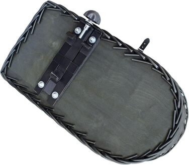 Корзина для собак на велосипед – ручної плетіння з лози, з ґратчастою кришкою, кріпленням для багажника та знімним подушечкою. Розмір: 60 x 39 x 50 см, колір чорний (венге), XL