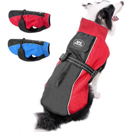 Водонепроникна зимова куртка для собак Beirui (5XL) – тепла флісова підкладка, червона