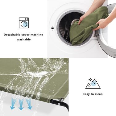 Холодне собаче ліжко WESTERN HOME для великих собак, підняте, дихаюче, для вулиці, знімний чохол, 109x79x20 см, зелене