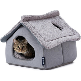 Будиночок для кота Pelzin - затишна кімната з пінополіуретаном та килимком - затишне місце для відпочинку кошенят та дрібних тварин, вапняк