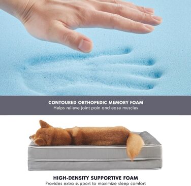 Диван-ліжко для собак великих порід, XXL, ортопедичний, великий, знімний чохол, водовідштовхувальний, антиковзаюча підкладка, Marineblau (темно-синій)