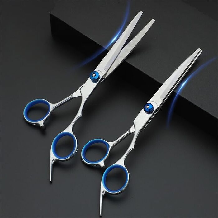 Професійна шерстьострижуча ножиці з нержавіючої сталі для собак та котів, ергономічні ручки, точне різання, довговічні та безпечні, ідеальні для грумінгу вдома та в професійних салонах