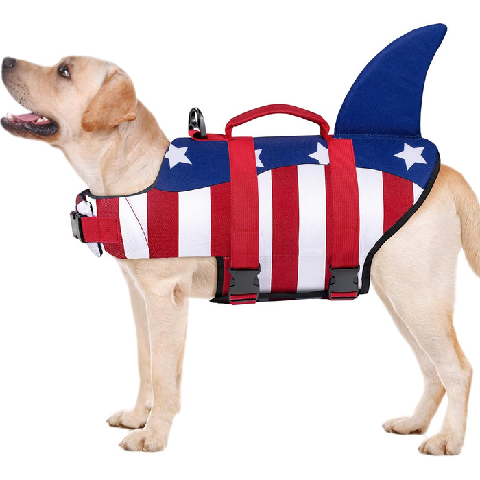 Жилет для плавання собак Malier, Ripstop, висока плавучість, для малих, середніх та великих собак, рятувальний жилет, яскраві кольори, X-Small