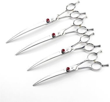 Професійна вигнута ножиця для грумінгу собак 9.0 дюймів - ножиці для собак та котів з ергономічною ручкою, з нержавіючої сталі 440C