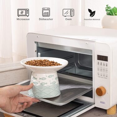 Керамічна миска для котів OMAYKEY з широким дном, 16,5 см: для комфортного харчування та захисту шиї