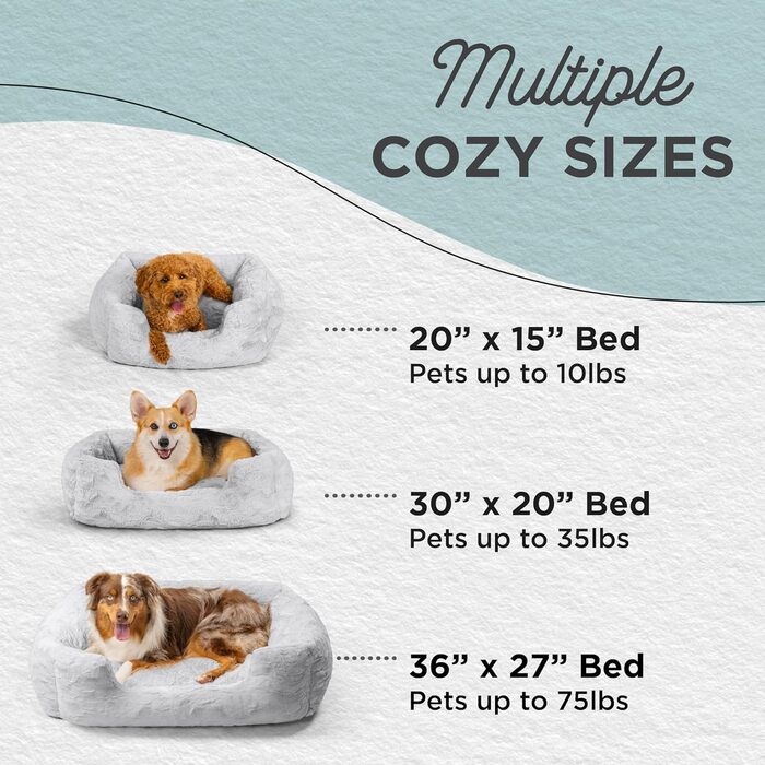 Лежак для собак Best Friends by Sheri Soothe & Snooze Lounge Lux, прямокутний, memory-foam, сірий, 91×69 см, знімний чохол, для великих порід