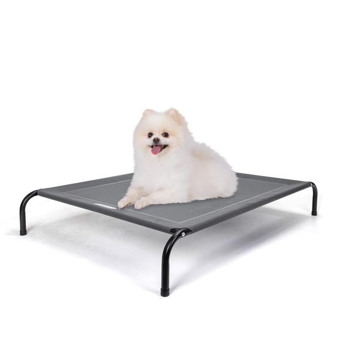 Ліжко для собак Nobleza Outdoor S (87x65x20 см) сіре - Підвищене, прохолодне, миється, для маленьких собак, для кемпінгу