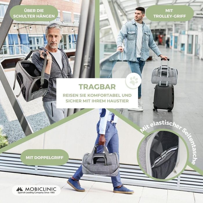 Рюкзак-переноска для котів та собак Mobiclinic® Pets, складаний, з вентиляцією, з підсібником та сумкою, багатофункціональний, регульований, 37x29x37x5 см