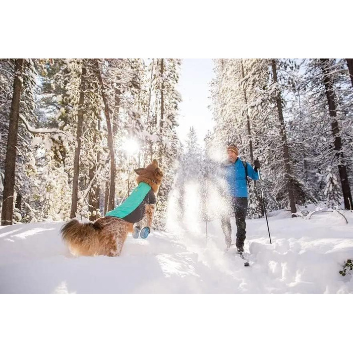 RUFFWEAR Cloud Chaser Jacket - тепла та водонепроникна куртка для собак з рукавами (Aurora Teal, M)