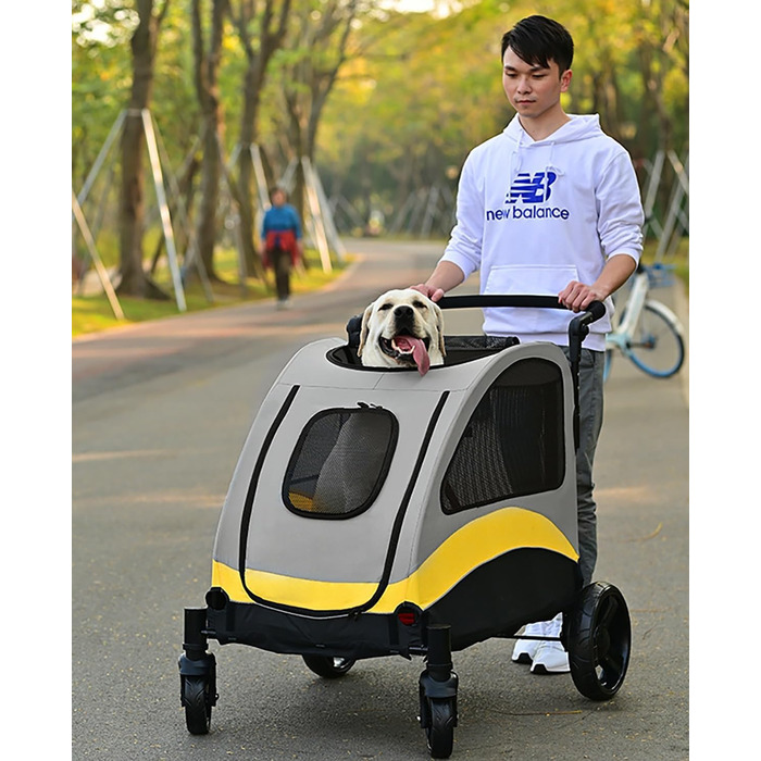 Візок для собак та котів 2-в-1 Boxer SmartSpace: великий об'єм, 600D Oxford, вантажопідйомність до 60 кг