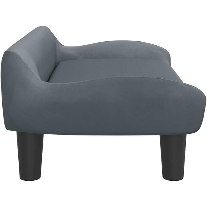 Крісло-ліжко для собак, м'яке лежання, диванчик для маленьких собак та котів, лежанка для домашніх тварин, оксамит (темно-сірий)