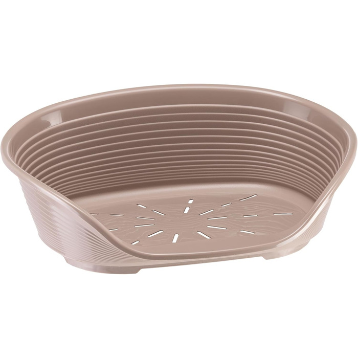 Крізьле для собак та котів Ferplast Siesta Deluxe, пластикове, 43x28x17.5 см, 49x36x18 см, сірий (Taubengrau), миється, з вентиляцією, антиковзаюче