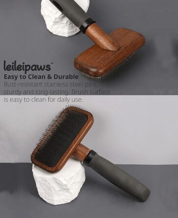 Щітка для собак та котів Holz: Slicker, знімач підшерстка, проти ковтунів, з нержавіючою сталлю, ергономічна ручка