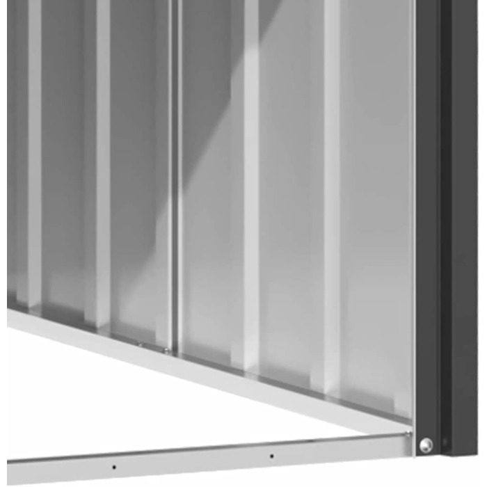 Будка для собаки vidaXL антрацитова 116,5x153x81,5 см, оцинкована сталь