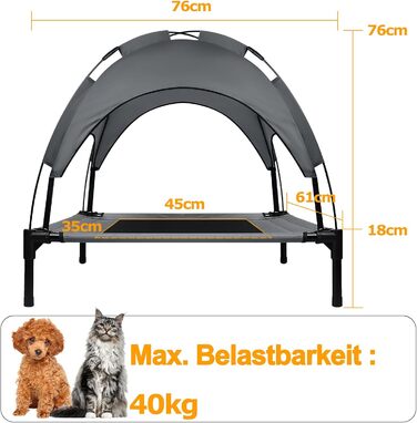Крісло-лежанка для собак великих порід до 50 кг з дахом (92x76x92 см)