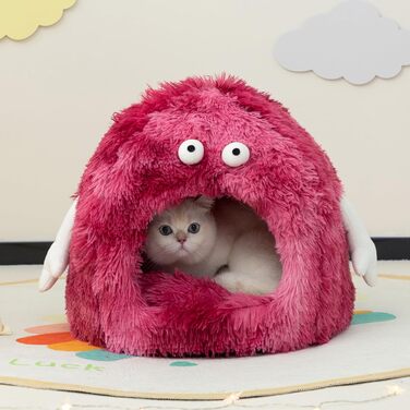 Hollypet ліжко-купол для котів, будиночок із м'якою подушкою, теплий знімний лежак для котів і кошенят, котяче гніздо для дому, для малих тварин
