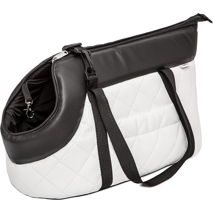 Сумка-переноска для собак та котів з екошкіри, до 2,5 кг, білий колір