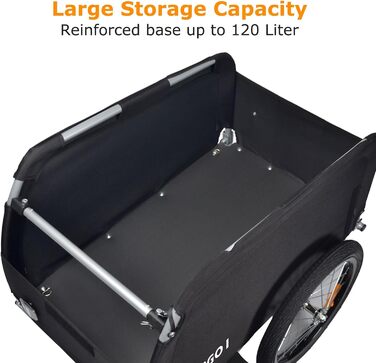 Fahrradanhänger Tiggo VS Cargo: Великий вантажний причіп для велосипеда, 75x46 см, 120 літрів, зелений