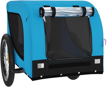 Причіп для велосипеда для собак, блакитний та чорний, Oxford-Gewebe та залізо, LH90049