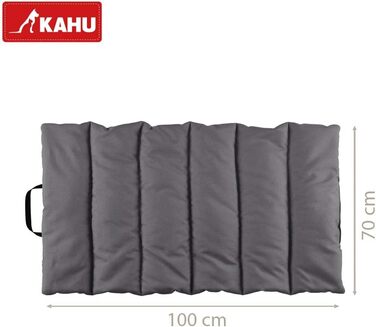 Кілим для собак KahU: Зручний килим для подорожей та дому • 70 x 100 см • Сірий/Верблюжий • Легкий, з можливістю прання