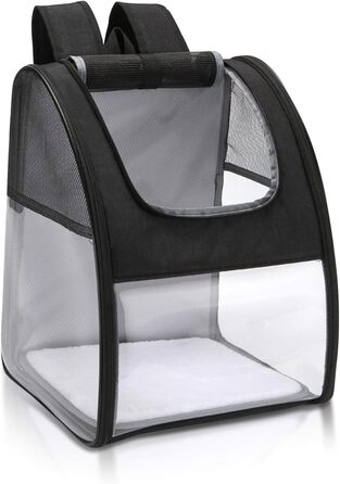 Рюкзак для собак і котів PETCUTE: переноска-рюкзак для маленьких собак і котів до 7.5 кг (Чорний)