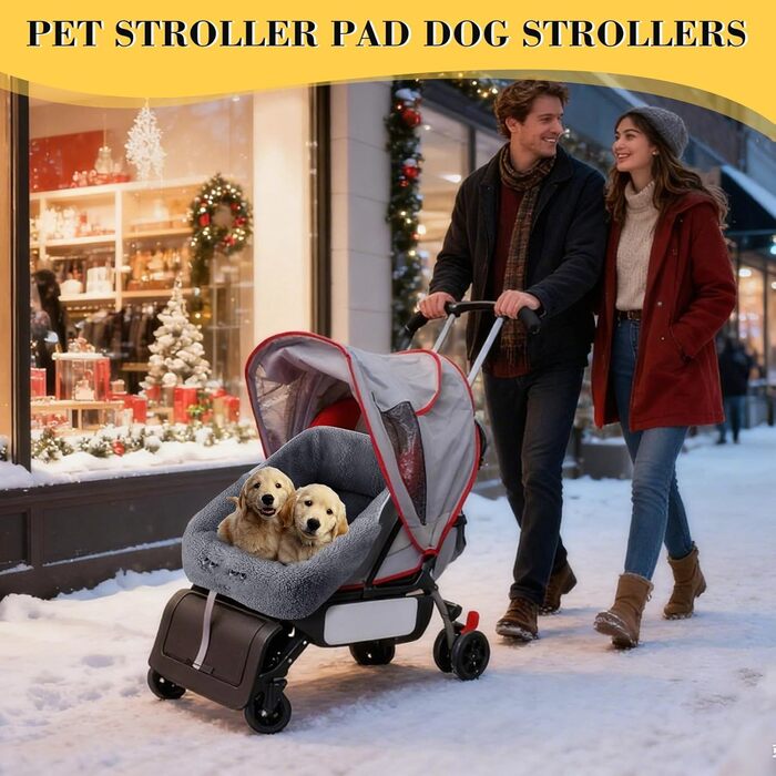 М'який килимок для візка для собак, котів та дітей | Зручний для подорожей та прогулянок | Підходить для візка, кафе, парку, авто