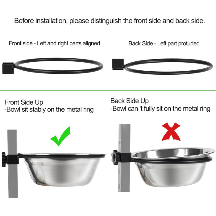 Підвищений годівниця для котів JUJOYBD з 4 нержавіючими мисками, регульована висота, станція годування, миски для їжі та води для котів та маленьких собак