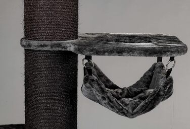 Дряпка для великих котів RHRQuality Maine Coon Sleeper Crown 150 см, кремова, товсті сизалеві стовпи 20 см