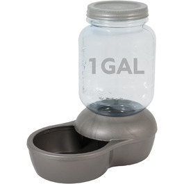 Диспенсер для води Petmate Mason, 1 галон, сріблястий
