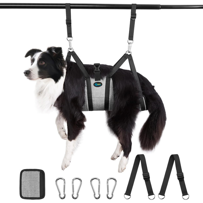 Гамак для собак Ownpets з 4 гачками для миття, грумінгу та стрижки нігтів