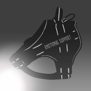 Шлейка для собак Voopet для емоційної підтримки, професійний сервіс, для малих, середніх та великих собак, світловідбиваюча, дихаюча та регульована, запобігає тязі/нудоті, ESA XXS (рожево-рожевий)