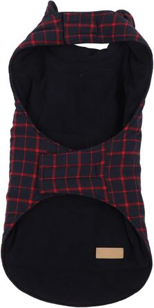 Зимовий теплий одяг для собак, вітрозахисний, в клітинку, для малих, середніх та великих собак, тепла флісова куртка для активностей на холоді (розмір S, S)