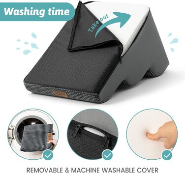 Сходинки для собак, 57 см, для маленьких собак, з високощільним губчастим матеріалом, знімний, миючий чохол, неслизьке дно, 5 ступенів, 40x84x57 см, темно-сірий колір