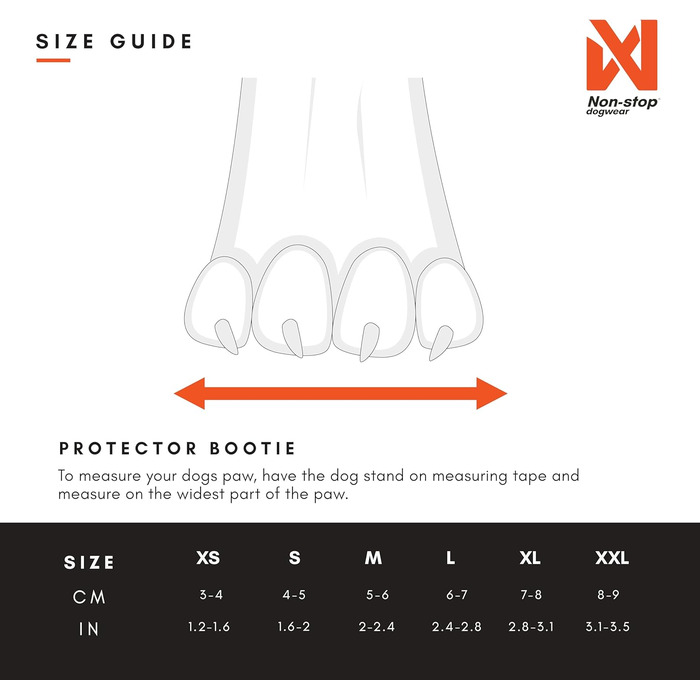 Чоботи захисні Non-Stop Dogwear Protektoren, чорні/помаранчеві, розмір XXL, 4 шт.