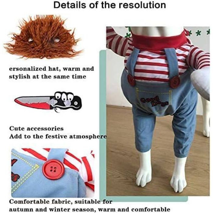 Костюм для собаки: Хелловін, косплей, вечірка, святковий набір (M)