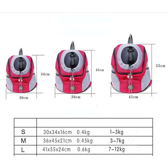 Складаний рюкзак для собак, котів, для подорожей, переноска для маленьких тварин (S, чорний)