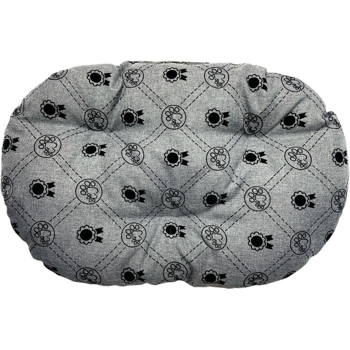 М'який лежак для собак та котів овальної форми, 70 x 48 см, світло-сірий колір. Лежанка для собак, котяча лежанка, килимок для тварин. Можливість прання. Ідеально підходить для переносних кліток та лежанок.