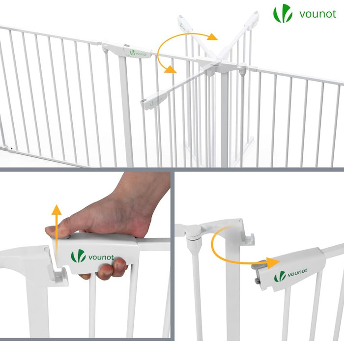 Захист каміну Vounot: сітка металева, 5 елементів, з безпечними дверима, складна, захист від тварин та дітей, чорна, 300x75 см (375 см у складеному стані)