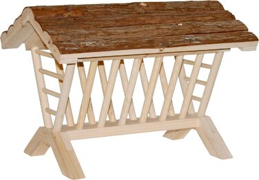 Годівниця для сіна Kerbl Pet Nature 45x32x33 см, дерев'яна